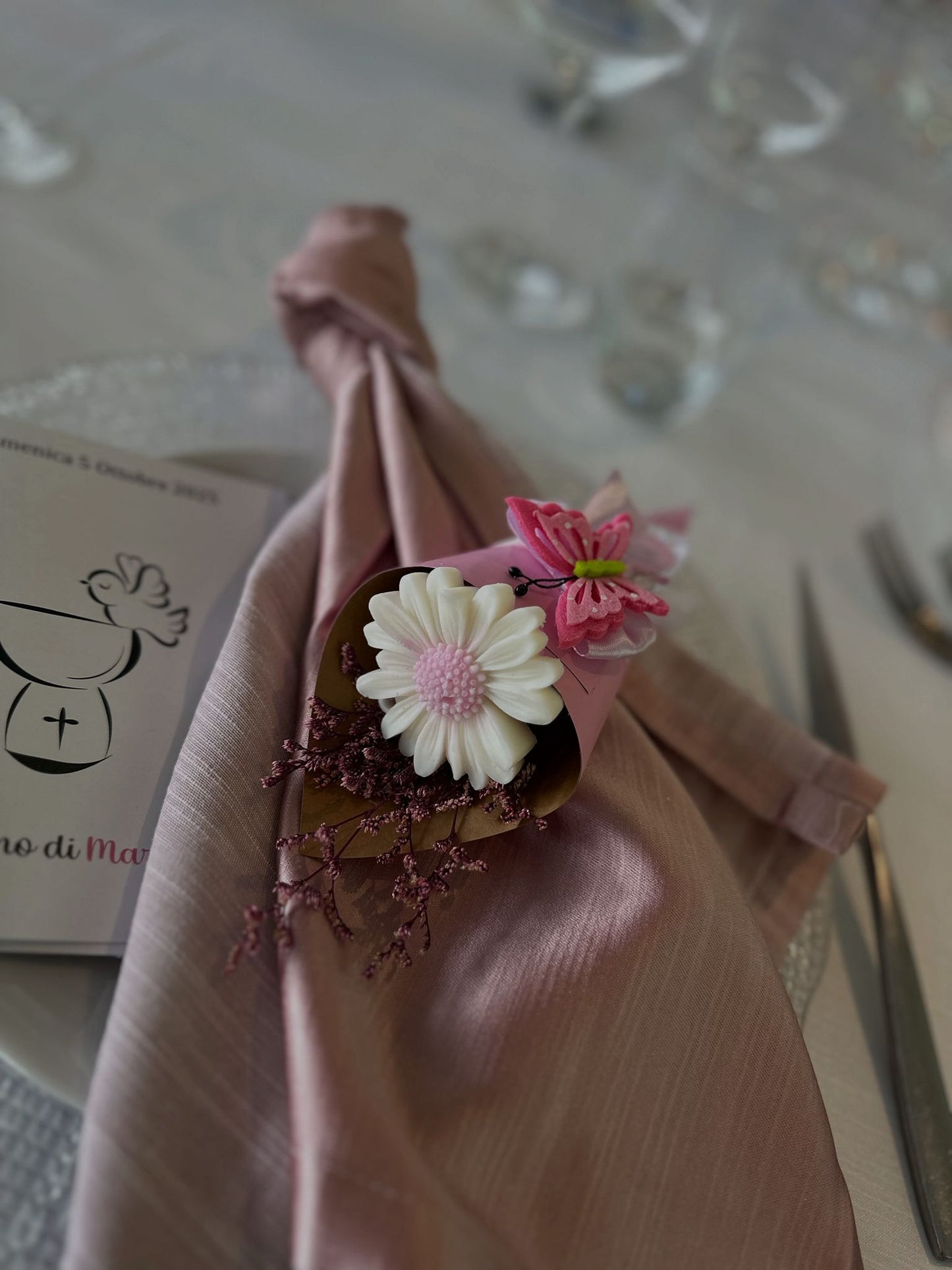 Mini cono “Margherita” in cera di soia 🌸