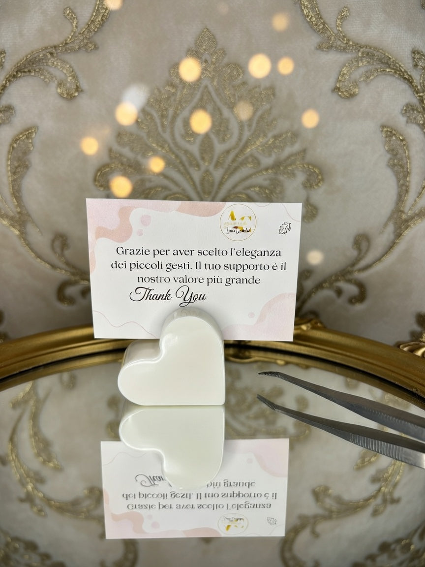 Porta Foto Cuore in Gesso