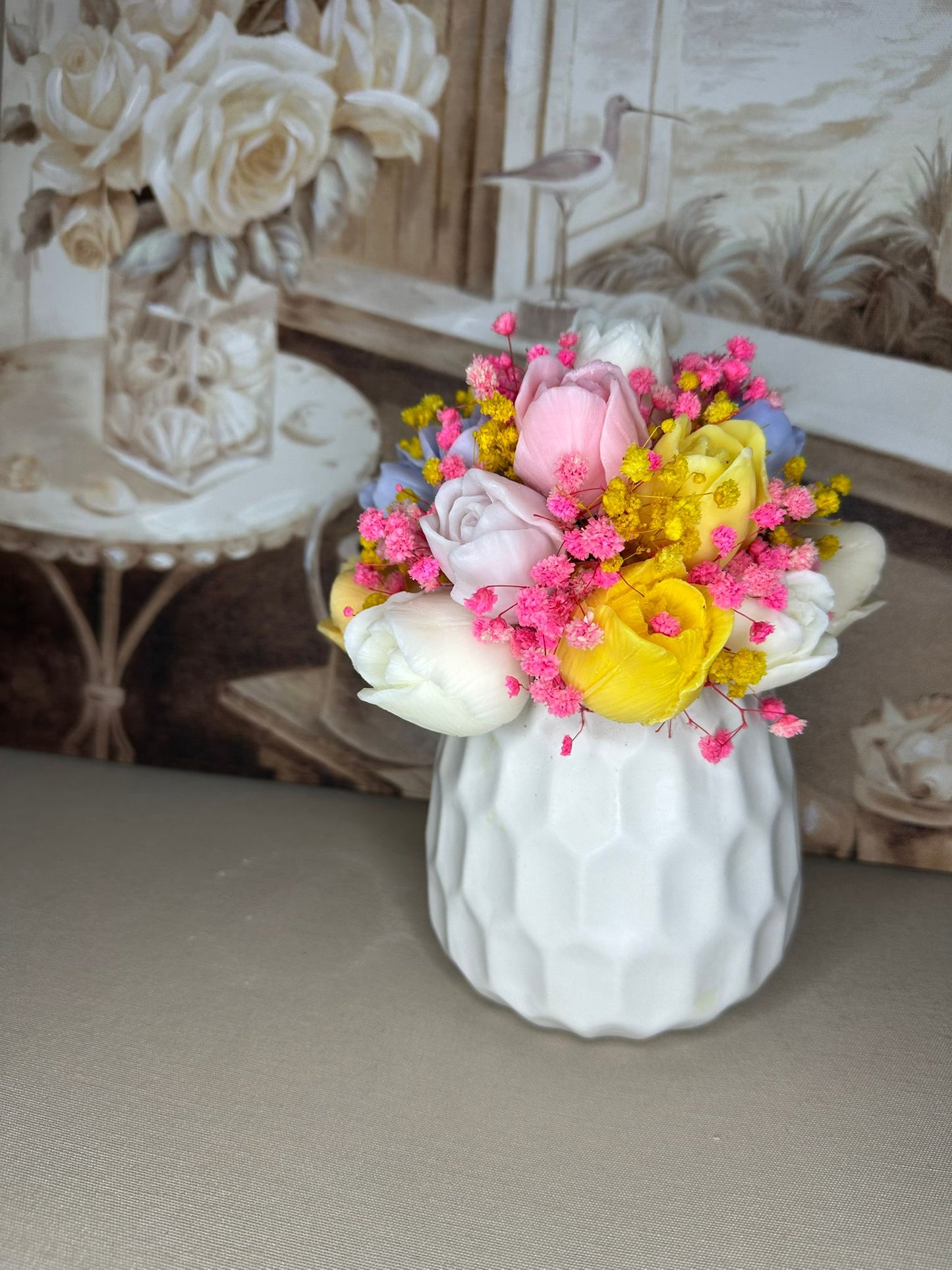 bouquet in cera di soia