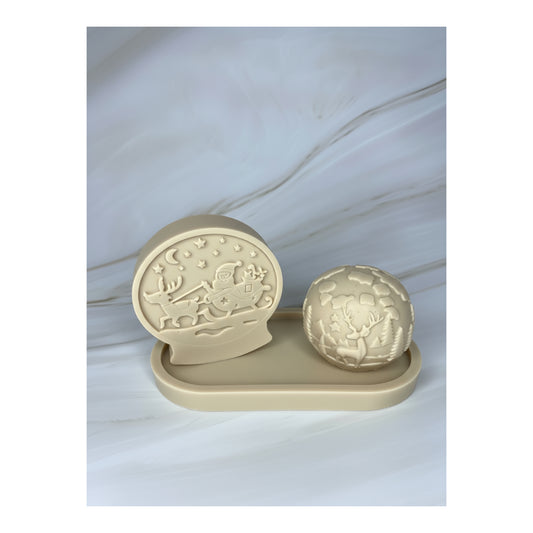 Set “Sfere Incantate” – Candele Natalizie in Cera di Soia