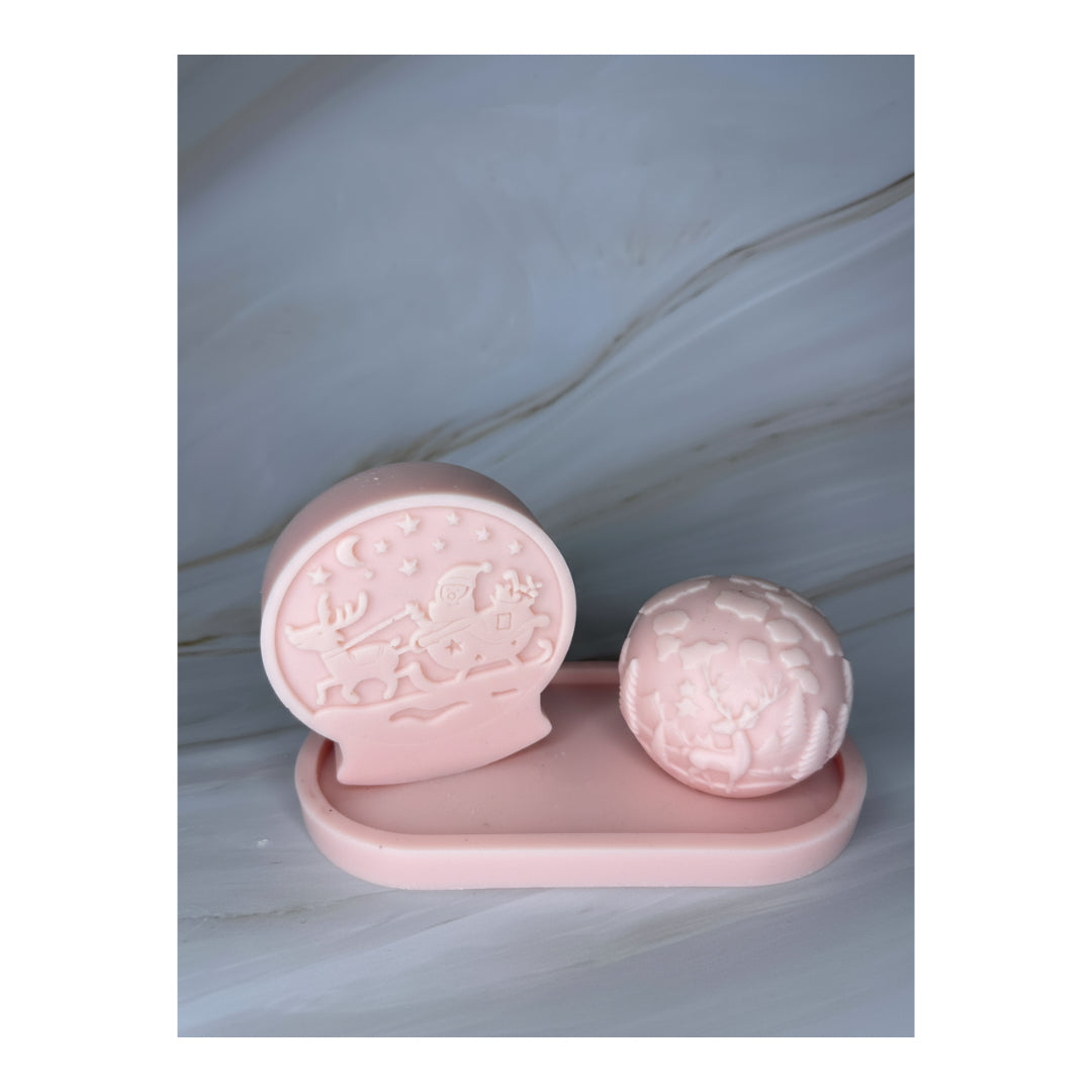 Set “Sfere Incantate” – Candele Natalizie in Cera di Soia