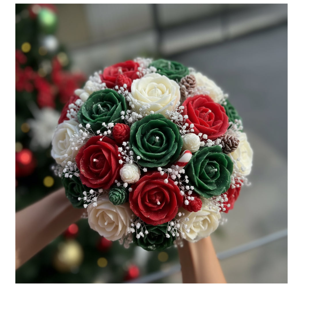 Bouquet “Note di Natale” – Composizione Floreale Festiva