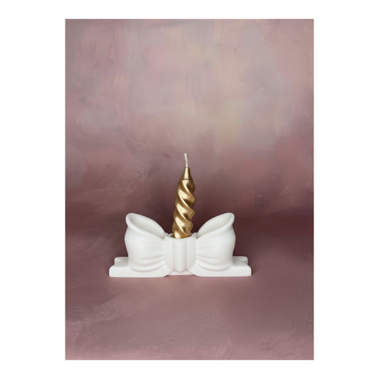 Fiocco di Natale in Cera di Soia con Candela Decorativa