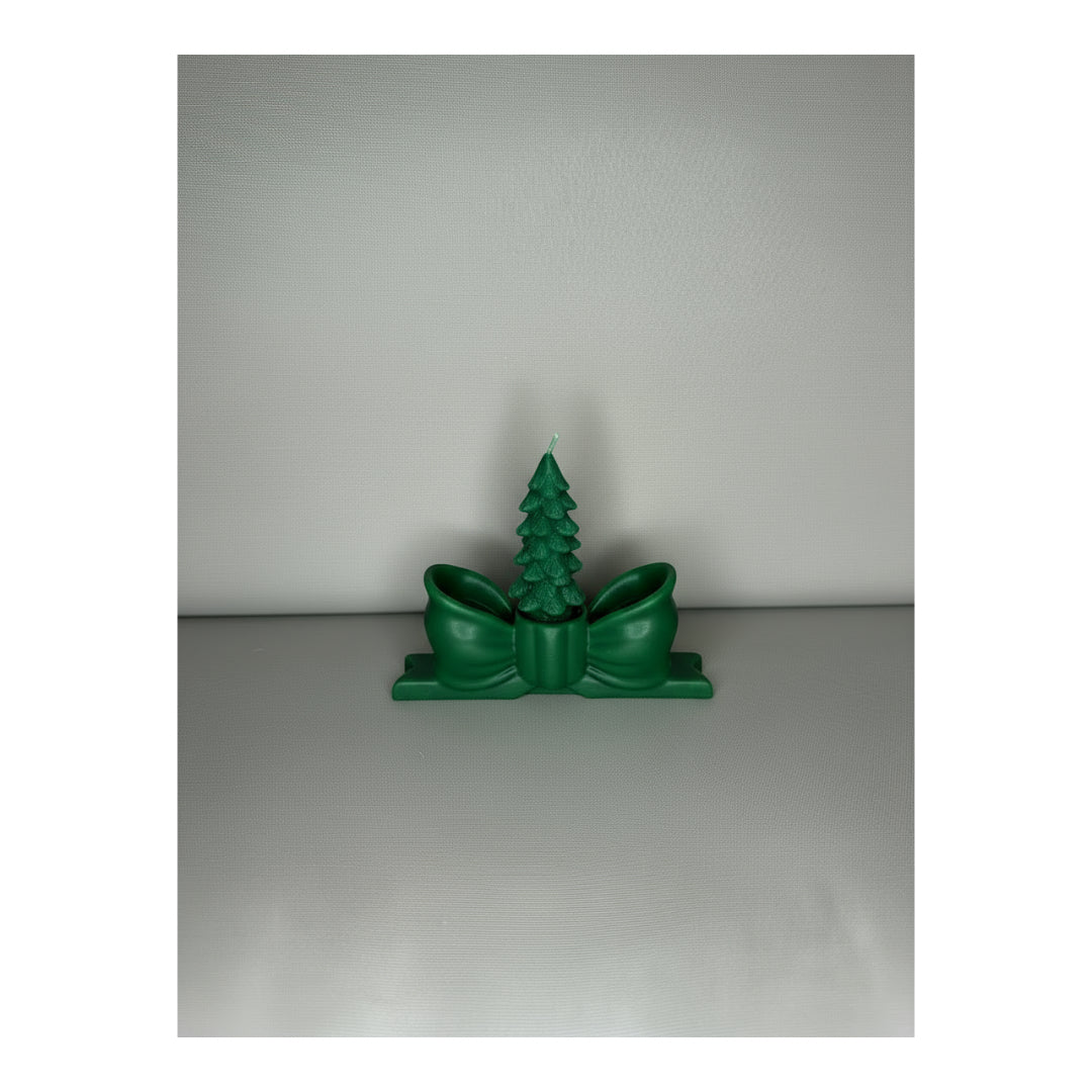 Fiocco Natalizio con Alberello in Cera di Soia