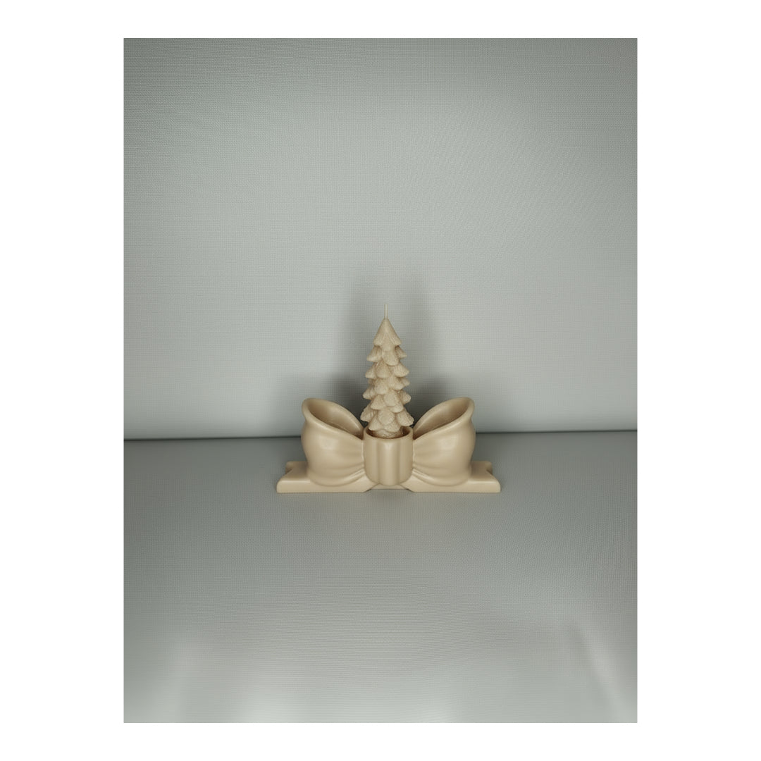 Fiocco Natalizio con Alberello in Cera di Soia