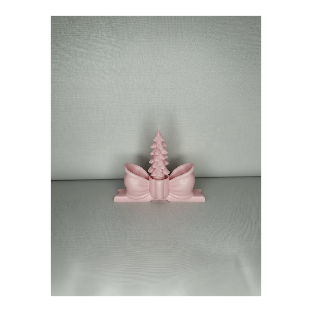 Fiocco Natalizio con Alberello in Cera di Soia