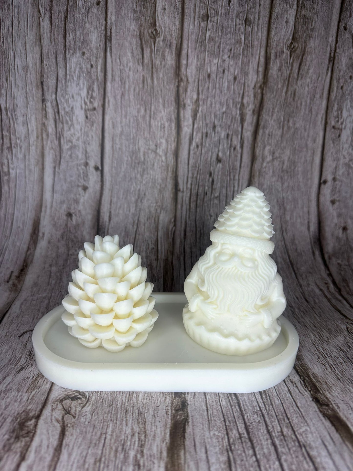 Set “Babbo Natale e la Pigna d’Inverno” – Cera di soia naturale