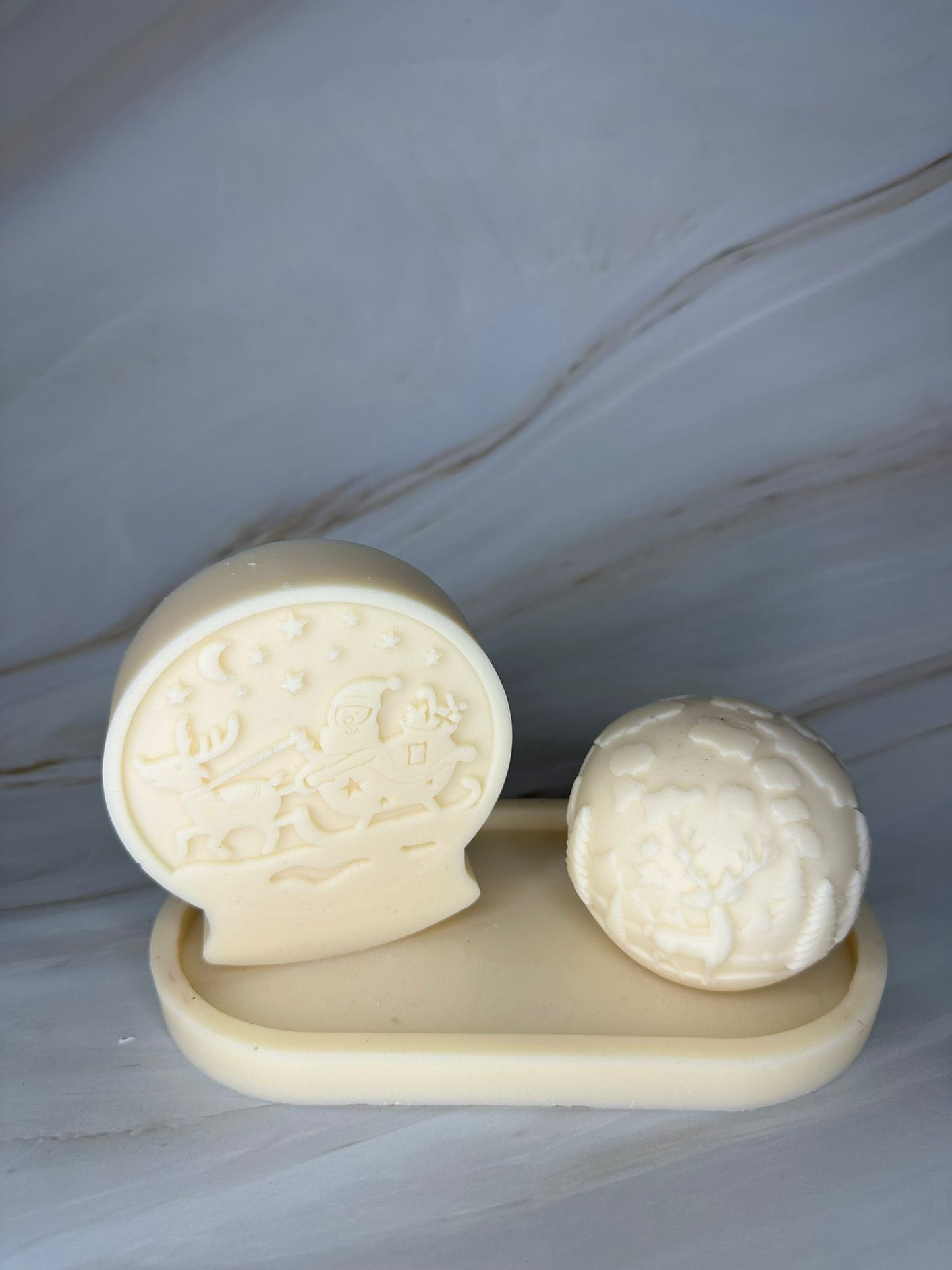 Set “Sfere Incantate” – Candele Natalizie in Cera di Soia