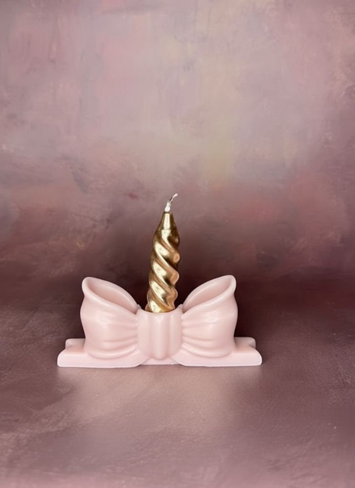 Fiocco di Natale in Cera di Soia con Candela Decorativa