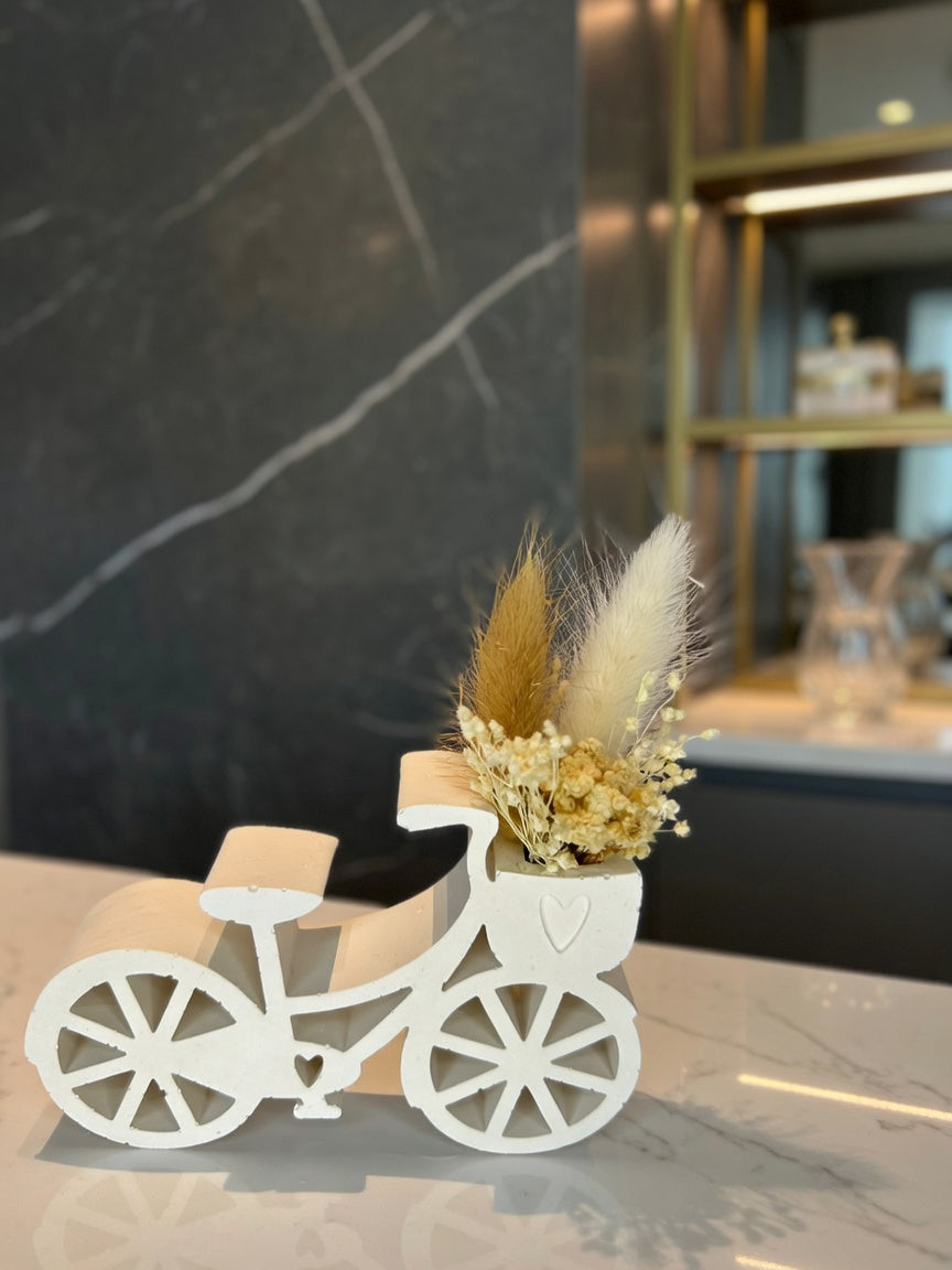 Bicicletta Fiorita in Gesso Artigianale