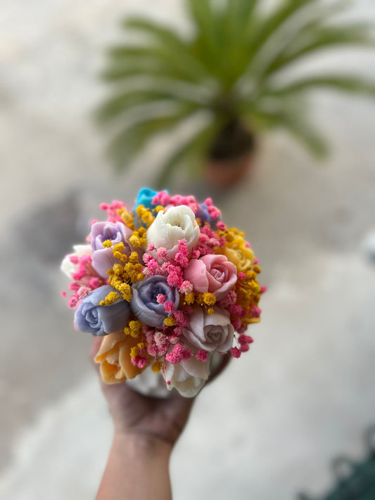 bouquet in cera di soia