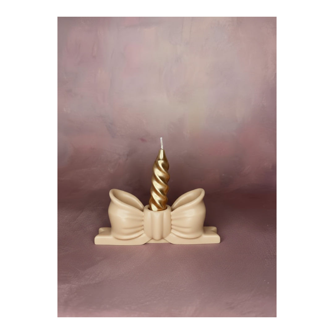 Fiocco di Natale in Cera di Soia con Candela Decorativa