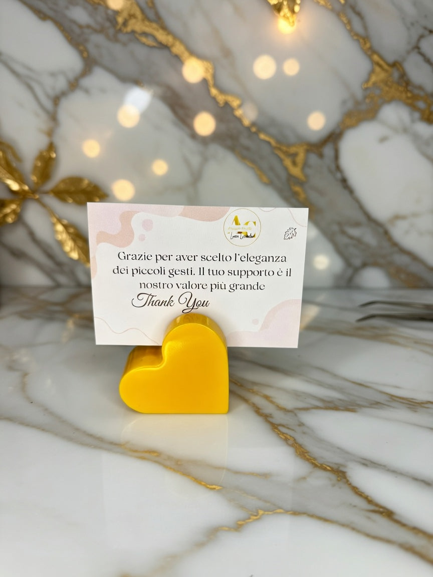 Porta Foto Cuore in Gesso