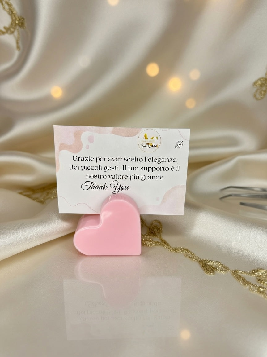 Porta Foto Cuore in Gesso